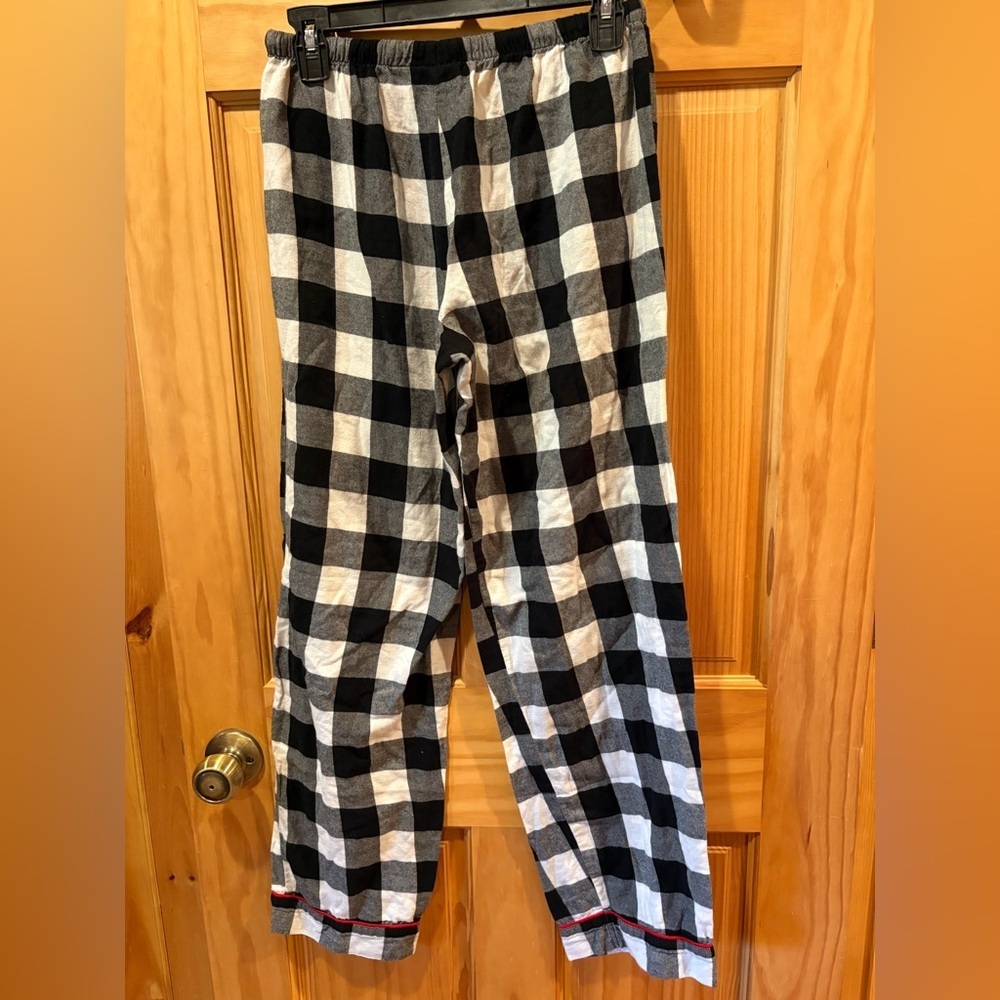 Wondershop Black and White buffalo check/red piping  Pajama Set women’s XS - Picture 6 of 16
